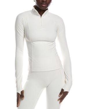 Beyond Yoga Pacer Fleece Quarter Zip Pullover - White