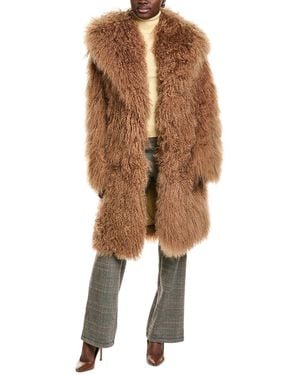 Michael Kors Collection Shawl Collar Coat - Brown