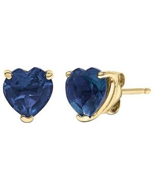 Haus of Brilliance Colourful Gemstones 14K 0.90 Ct. Tw. Sapphire Stud Earrings - Blue