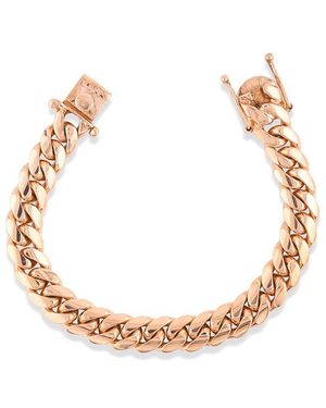 Diana M. Jewels Fine Jewellery 18K Rose Curb Link Bracelet - Pink