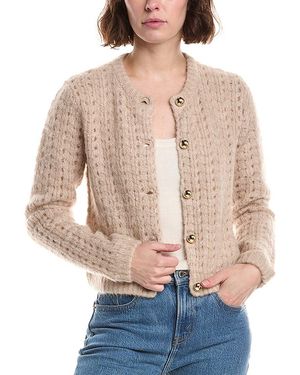 FRAME The Plush Alpaca-Blend Cardigan - Natural