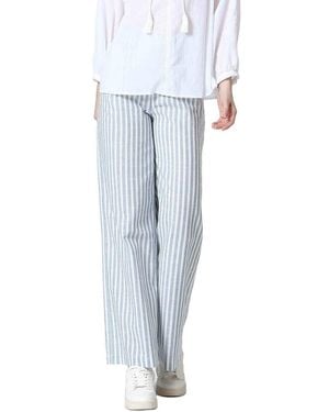 See U Soon Seersucker Linen-Blend Trouser - Blue