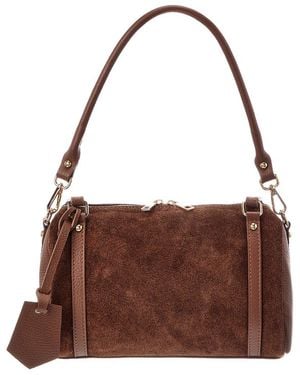 Italian Leather Noor Leather Bowling Bag - Brown