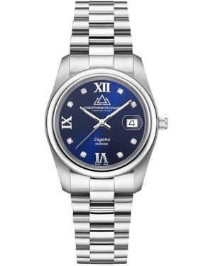 Christophe Duchamp Lugano Diamond Watch - Blue