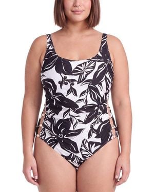 Carmen Marc Valvo Eco Resort Peppercorn Maillot - Black