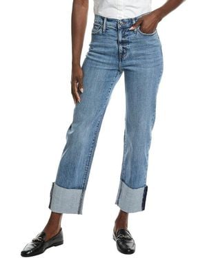 DKNY High Rise Ecru Relaxed Straight Jean - Blue