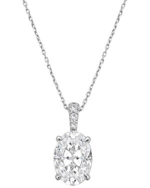 Diana M. Jewels Diana M. 14K 5.20 Ct. Tw. Lab-Grown Diamond Pendant Necklace - Metallic