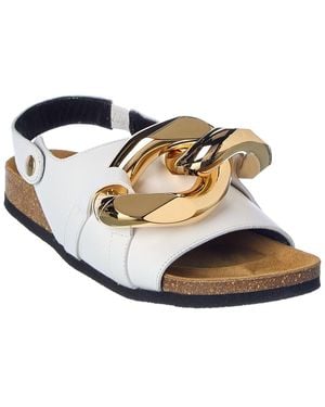 JW Anderson Chain Leather Sandal - White
