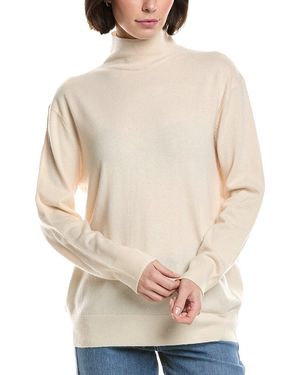 Vince Weekend Turtleneck Wool & Cashmere-Blend Jumper - Natural