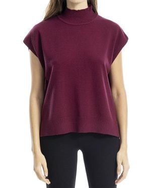Max Studio Mock Neck Sweater - Purple