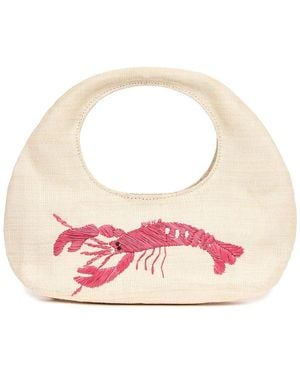 Poolside The Lobster Bake Mini Straw Tote - Pink
