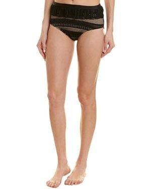 Ella Moss Heart A Flutter High Waist Bikini Bottom - Black