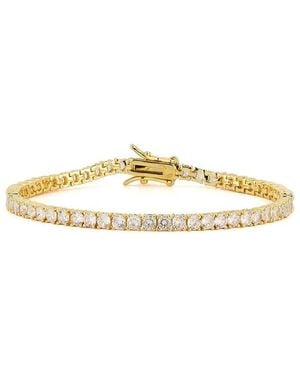 Chloe and Madison Plated Cz Tennis Bracelet - Metallic