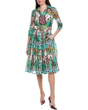 Samantha Sung Audrey Shirtdress - Green