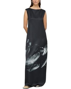 Lafayette 148 New York Bateau Neck Gown - Black