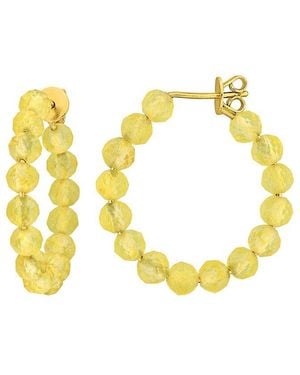 Rina Limor 2.90 Ct. Tw. Citrine Hoop Earrings - Metallic