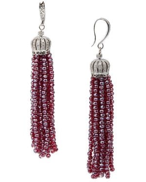 Saachi Crown Tassel Drop Earrings - Multicolour