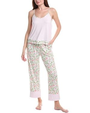 Vera Bradley 3Pc Cami, Short & Pant Pajama Set - Pink