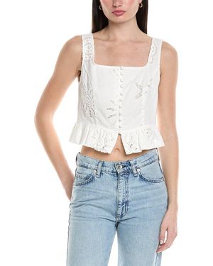 Seraphin Embroidered Top - Blue