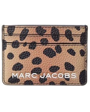 Marc Jacobs Cheetah Bold Slg Leather Card Case - Black