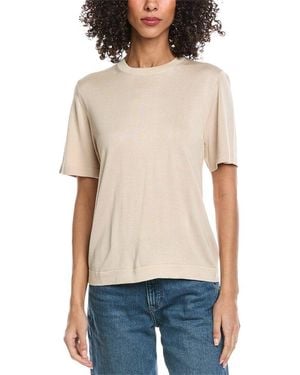 Jonathan Simkhai Bonny Knitted Silk & Cashmere-Blend T-Shirt - Brown