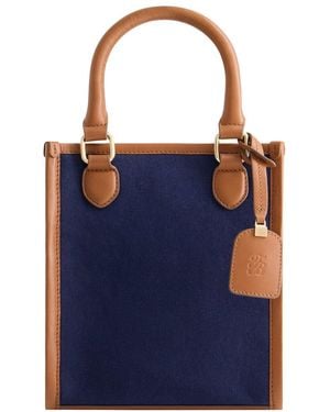 Tommy Bahama Solid North/South Canvas Tote - Blue