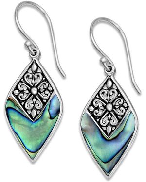 Samuel B. Abalone Earrings - Blue