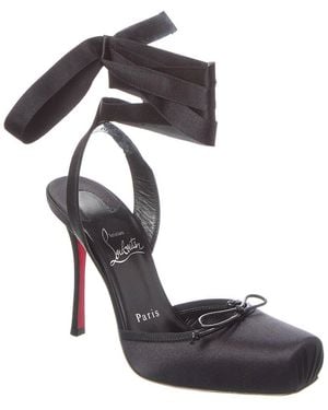 Christian Louboutin Cassia 100 Satin Pump - Black