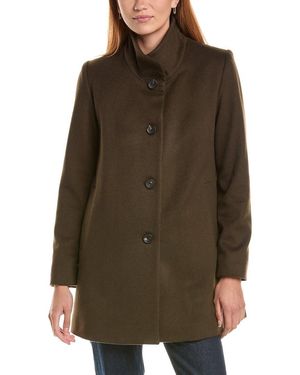 Fleurette Wool Coat - Brown