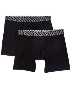 Tommy John 2Pk Performance Basics Boxer Brief - Black