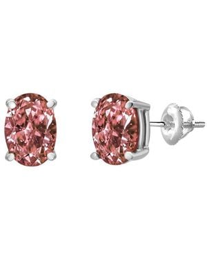 Haus of Brilliance 14K 1.09 Ct. Tw. Lab-Grown Diamond Stud Earrings - Pink