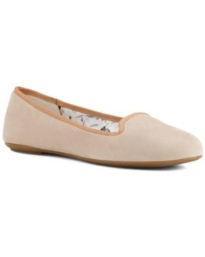 Geox Palmaria Leather Ballerina Flat - Natural