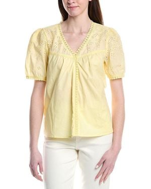 ANNA KAY Clem Embroidery Top - Yellow