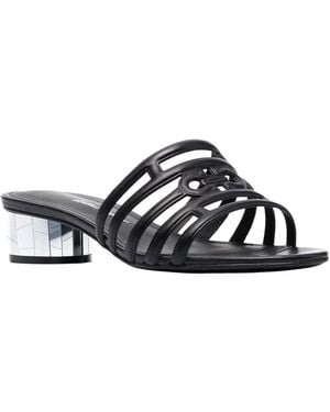 Ferragamo 30Mm Finn Leather Slide - Black