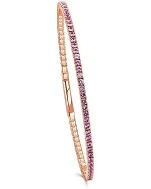 Sabrina Designs 14k Rose Gold 2.48 Ct. Tw. Pink Sapphire Flexible Bangle Bracelet - White