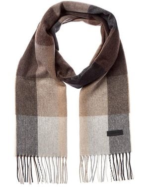 Bruno Magli Silk & Cashmere-Blend Scarf - Brown