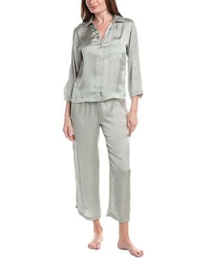 NATORI EDIT 2Pc Ashley Icon Notch Pyjama Set - Grey