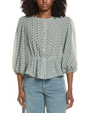 Max Studio Peplum Top - Grey