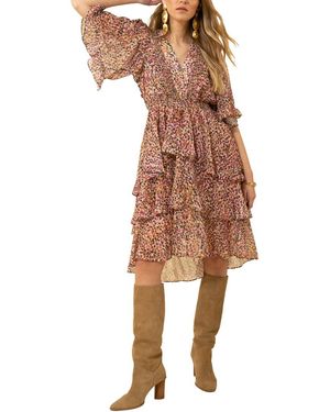 Hale Bob Tiered Dress 32ST6040 BLU main image 0