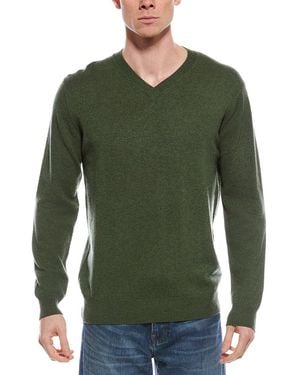 Forte Cashmere V-Neck Cashmere Sweater - Green