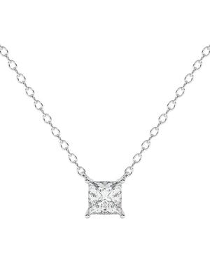 Lab Grown Diamonds 14K 0.25 Ct. Tw. Lab-Grown Diamond Necklace - Metallic