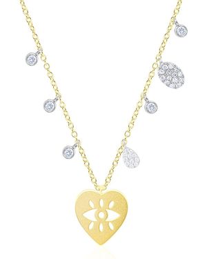 Meira T 14K 0.08 Ct. Tw. Diamond Stackable Necklace - Metallic