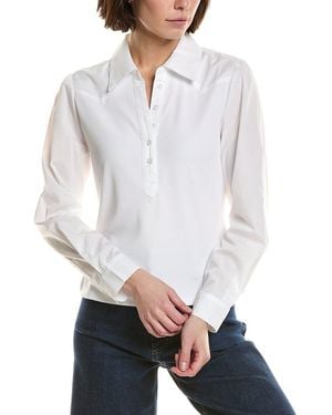 Nicole Miller Woven Top - White