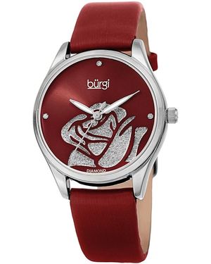 Burgi Burgi Satin Watch - Red