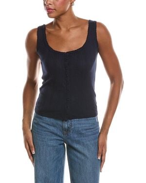 Velvet By Graham & Spencer Adelle Pointelle T-Shirt - Blue