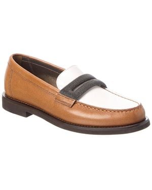Brunello Cucinelli Leather Loafer - White