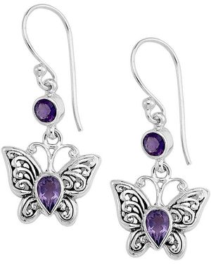 Samuel B. 1.30 Ct. Tw. Amethyst Earrings - White