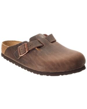 Birkenstock Boston Bs Leather Clog - Brown
