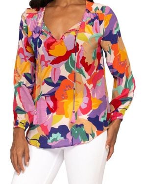 Tolani Janessa Silk Top - Pink