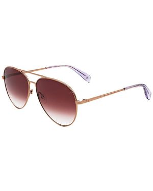 Rag & Bone Rnb5052 59Mm Sunglasses - Brown